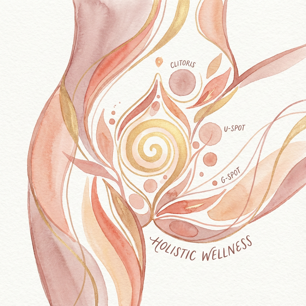 Ilustración artística de la anatomía del placer
